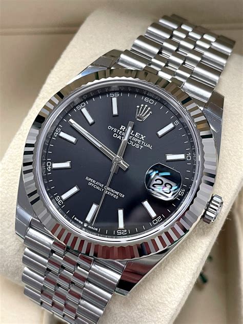 rolex date just black dial